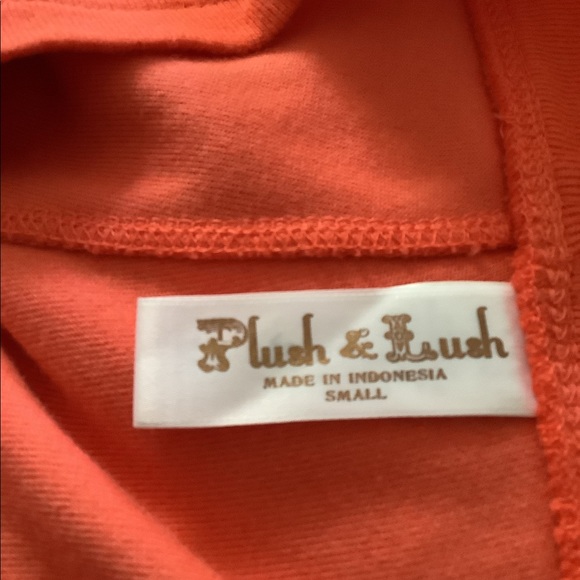 Plush & Lush capris orange terrycloth size S. These are soft two pockets… - Picture 5 of 9